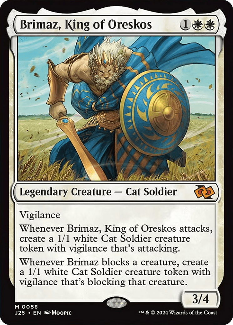 Brimaz, King of Oreskos (Anime) [Foundations Jumpstart] MTG Single Magic: The Gathering  | Multizone: Comics And Games