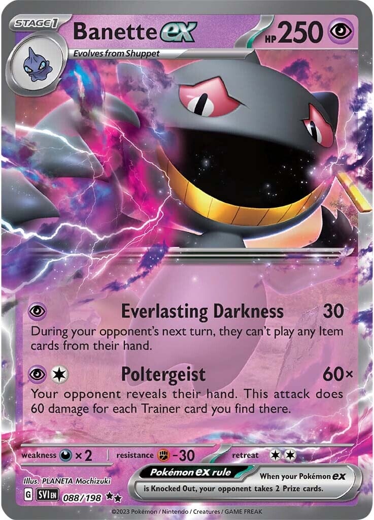 Banette ex (088/198) [Scarlet & Violet: Base Set] Pokemon Single Pokémon  | Multizone: Comics And Games