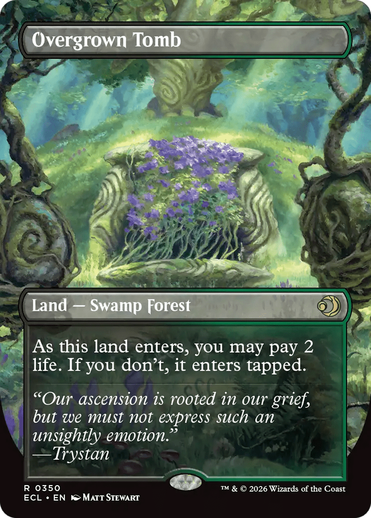 Overgrown Tomb (Borderless) [Lorwyn Eclipsed] MTG Single Magic: The Gathering  | Multizone: Comics And Games