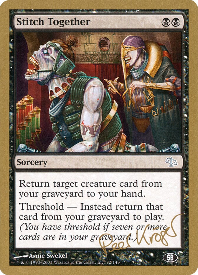 Stitch Together (Peer Kroger) (SB) [World Championship Decks 2003] MTG Single Magic: The Gathering  | Multizone: Comics And Games