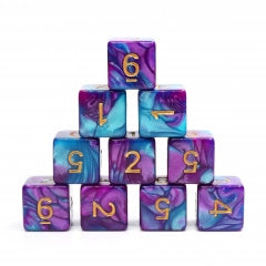 Blue+Bright Purple Blend-D6 dice set | Multizone: Comics And Games