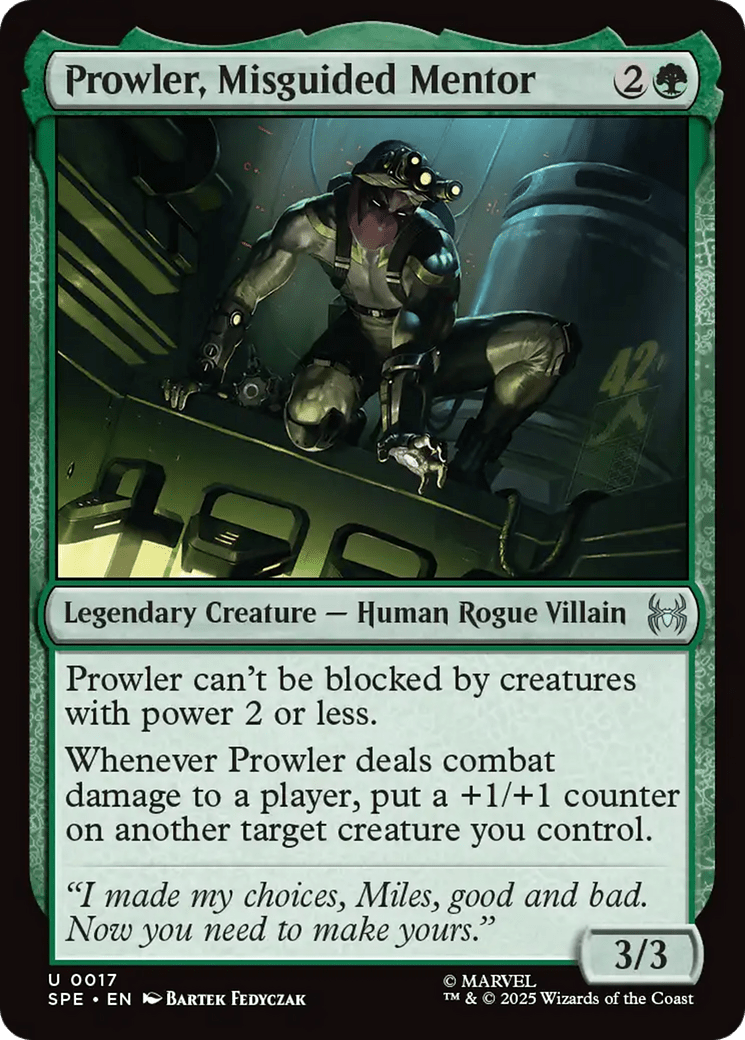 Prowler, Misguided Mentor [Marvel's Spider-Man: Eternal-Legal] MTG Single Magic: The Gathering  | Multizone: Comics And Games