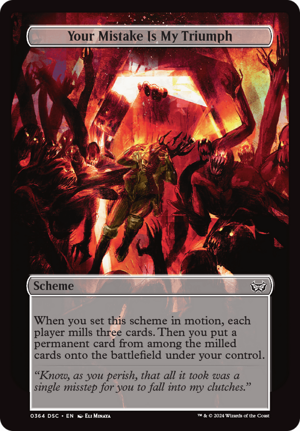 Your Mistake Is My Triumph (Full Art) [Duskmourn: Archenemy] MTG Single Magic: The Gathering  | Multizone: Comics And Games