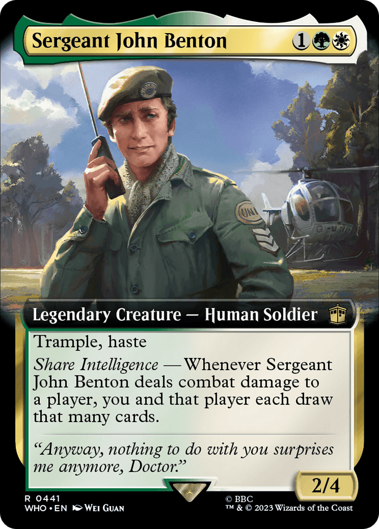 Sergeant John Benton (Extended Art) [Doctor Who] MTG Single Magic: The Gathering  | Multizone: Comics And Games