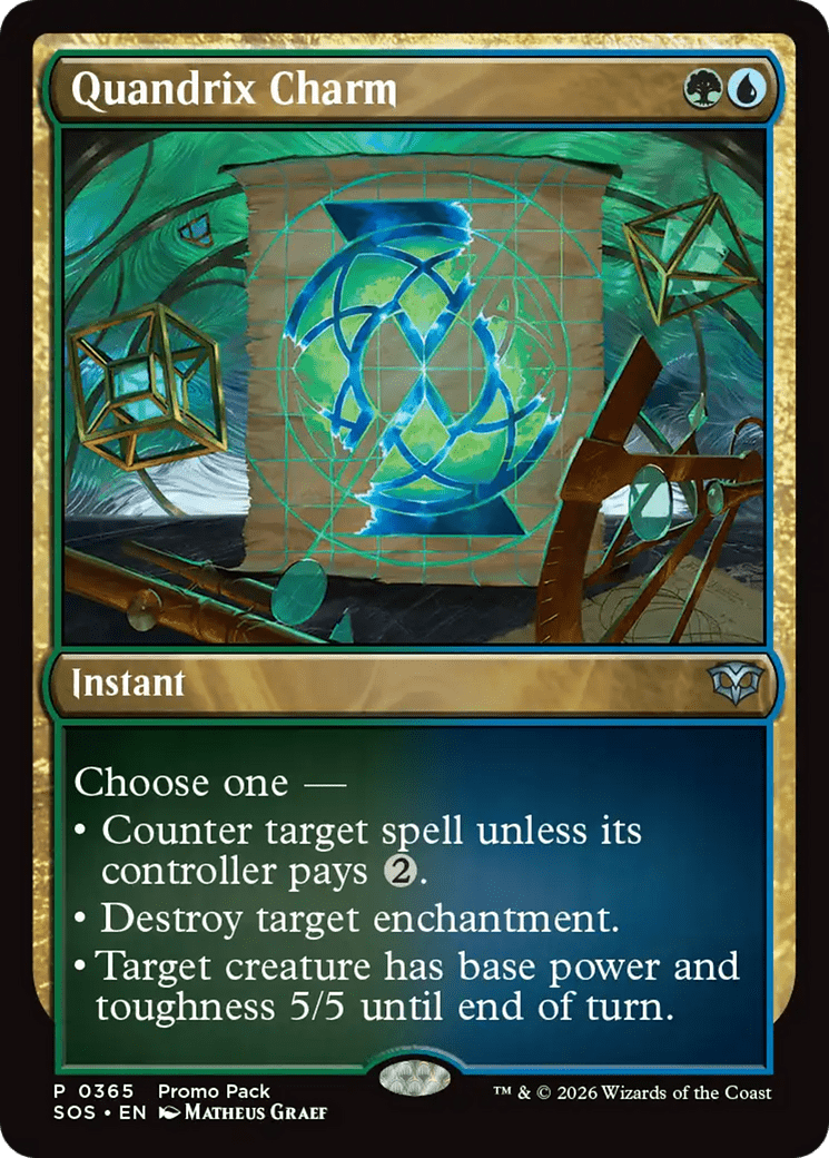 Quandrix Charm [Secrets of Strixhaven Promos] MTG Single Magic: The Gathering  | Multizone: Comics And Games