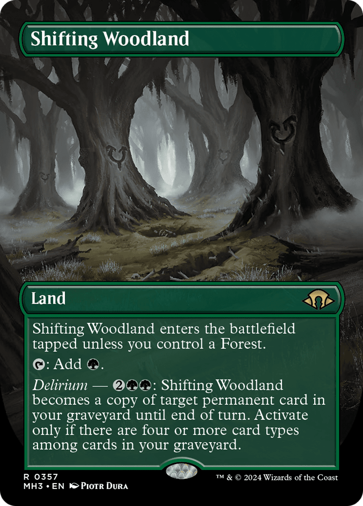 Shifting Woodland (Borderless) [Modern Horizons 3] MTG Single Magic: The Gathering  | Multizone: Comics And Games