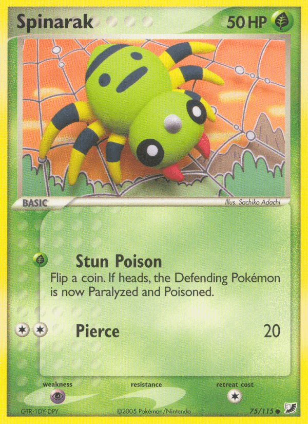 Spinarak (75/115) [EX: Unseen Forces] Pokemon Single Pokémon  | Multizone: Comics And Games