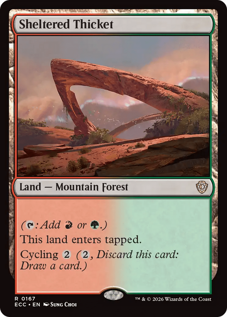 Sheltered Thicket [Lorwyn Eclipsed Commander] MTG Single Magic: The Gathering  | Multizone: Comics And Games