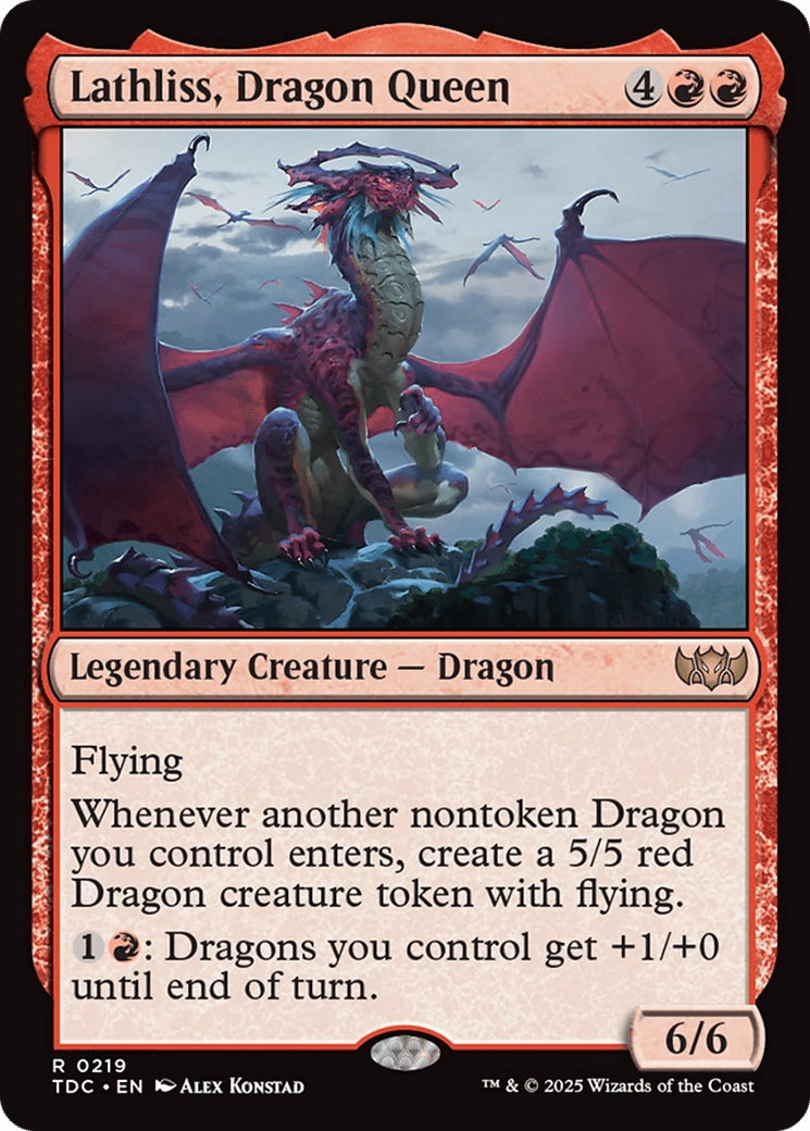 Lathliss, Dragon Queen [Tarkir: Dragonstorm Commander] MTG Single Magic: The Gathering  | Multizone: Comics And Games