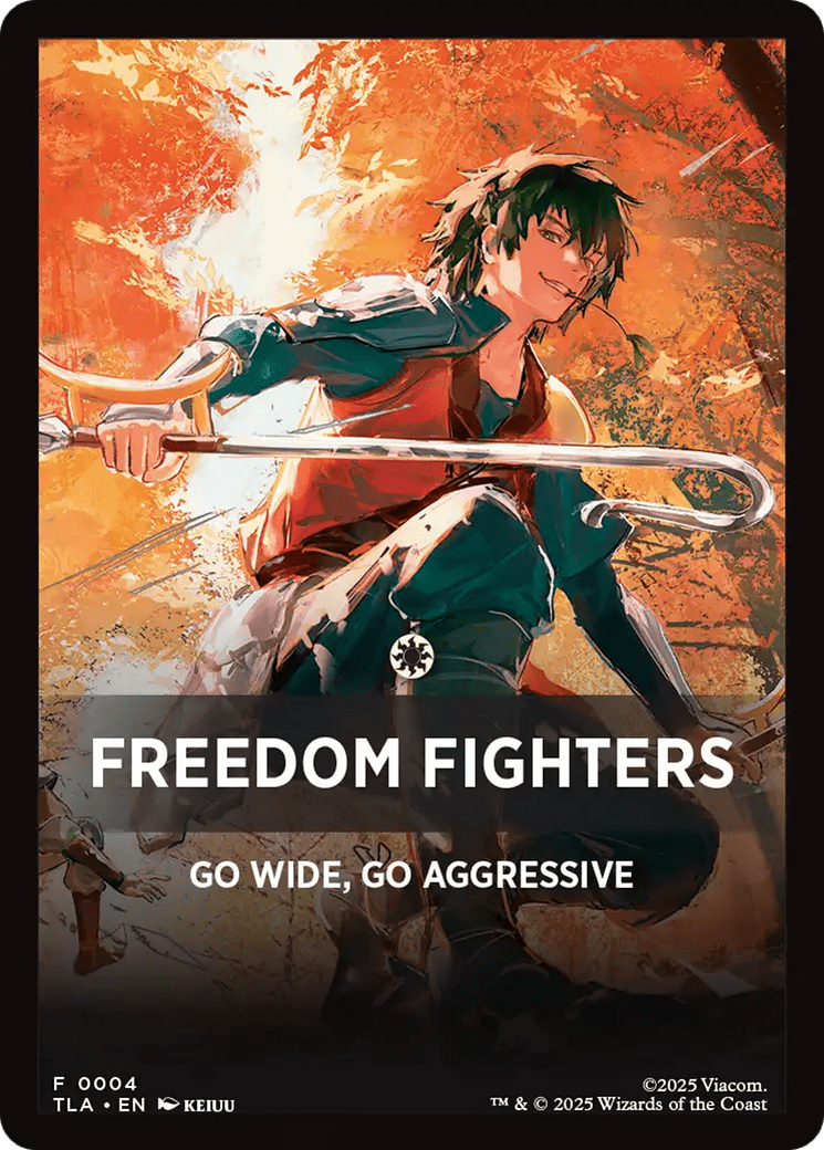 Freedom Fighters Theme Card [Avatar: The Last Airbender Tokens] MTG Single Magic: The Gathering  | Multizone: Comics And Games