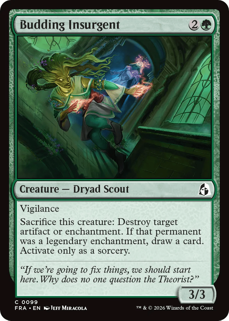 Budding Insurgent [Reality Fracture] MTG Single Magic: The Gathering  | Multizone: Comics And Games