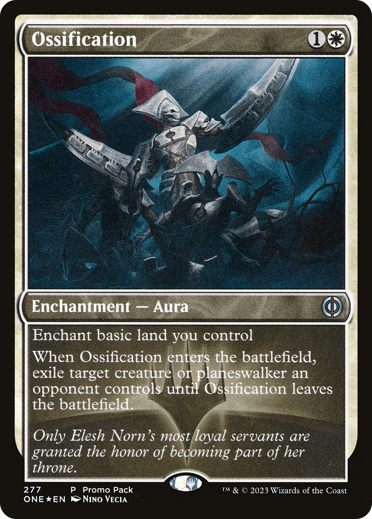 Ossification (Promo Pack) [Phyrexia: All Will Be One Promos] MTG Single Magic: The Gathering  | Multizone: Comics And Games