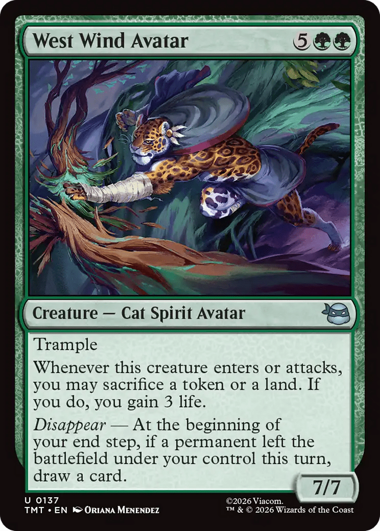 West Wind Avatar [Teenage Mutant Ninja Turtles] MTG Single Magic: The Gathering  | Multizone: Comics And Games