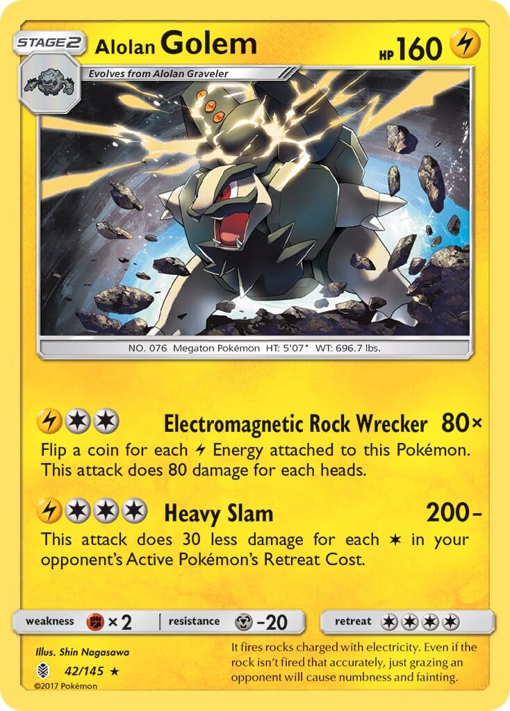 Alolan Golem (42/145) (Cosmos Holo) (Blister Exclusive) [Sun & Moon: Guardians Rising] Pokemon Single Pokémon  | Multizone: Comics And Games