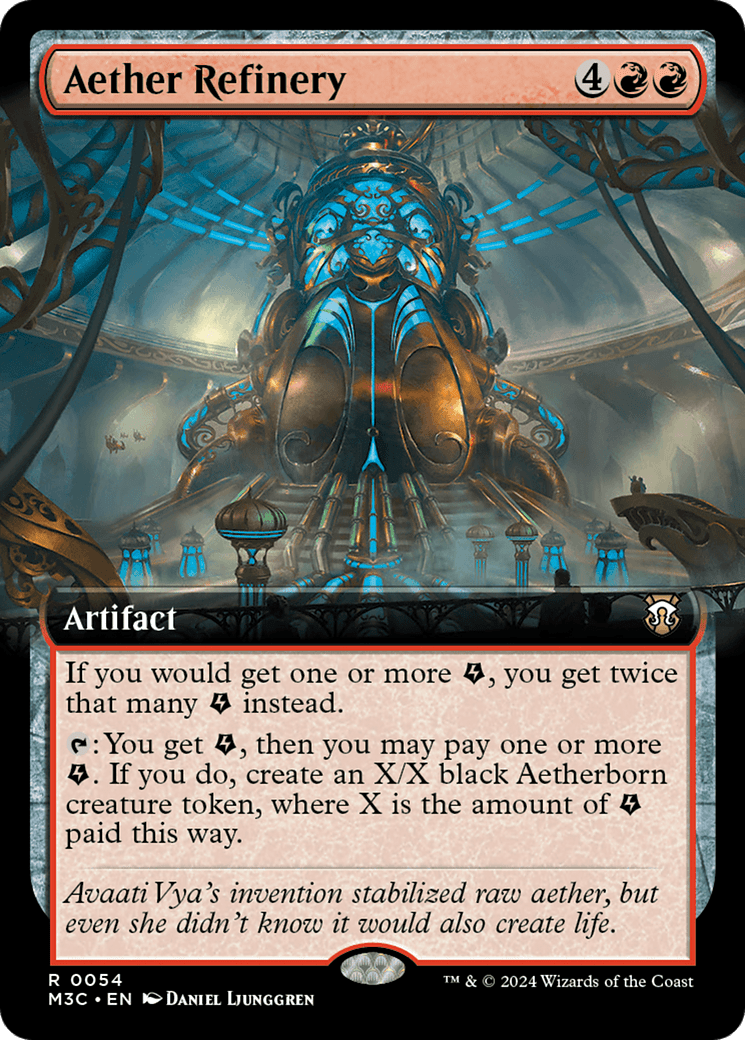 Aether Refinery (Extended Art) (Ripple Foil) [Modern Horizons 3 Commander] MTG Single Magic: The Gathering  | Multizone: Comics And Games