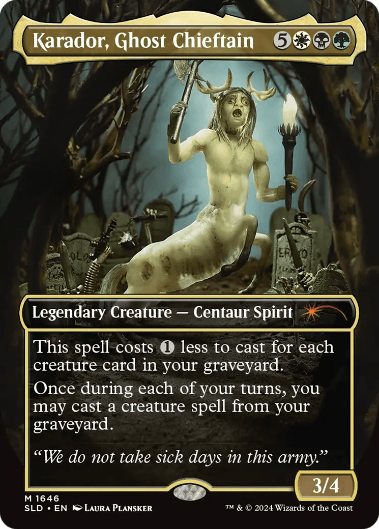Karador, Ghost Chieftain (Rainbow Foil) [Secret Lair Drop Series] MTG Single Magic: The Gathering  | Multizone: Comics And Games