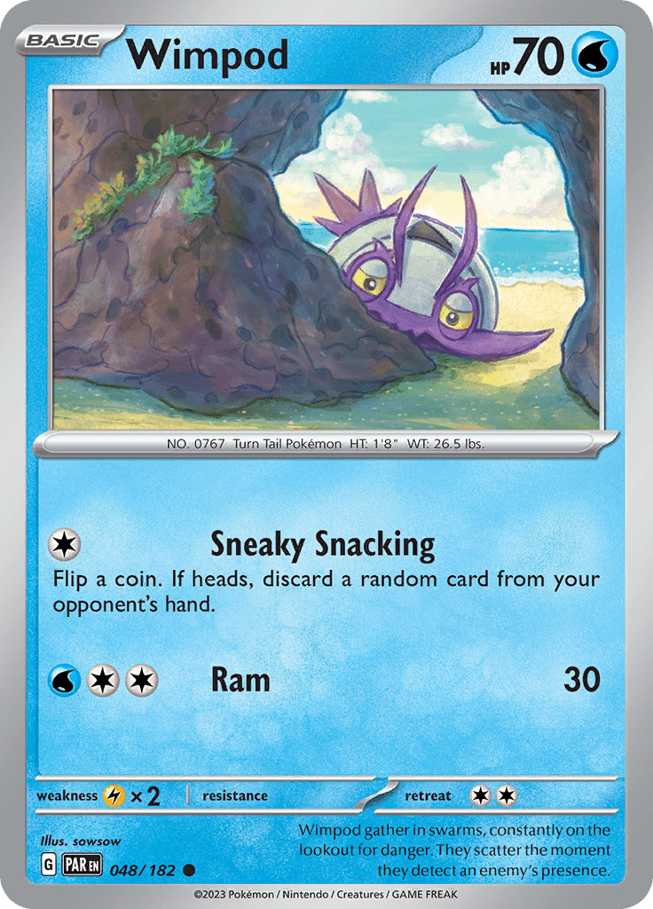 Wimpod (048/182) [Scarlet & Violet: Paradox Rift] Pokemon Single Pokémon  | Multizone: Comics And Games