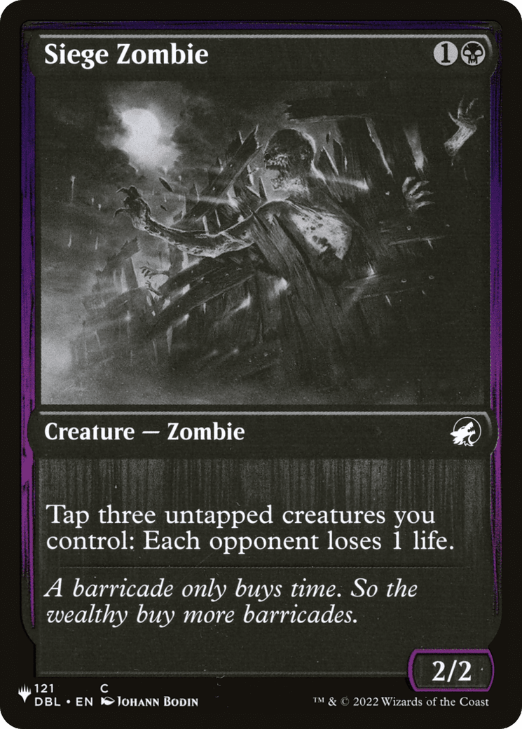 Siege Zombie [The List] MTG Single Magic: The Gathering  | Multizone: Comics And Games