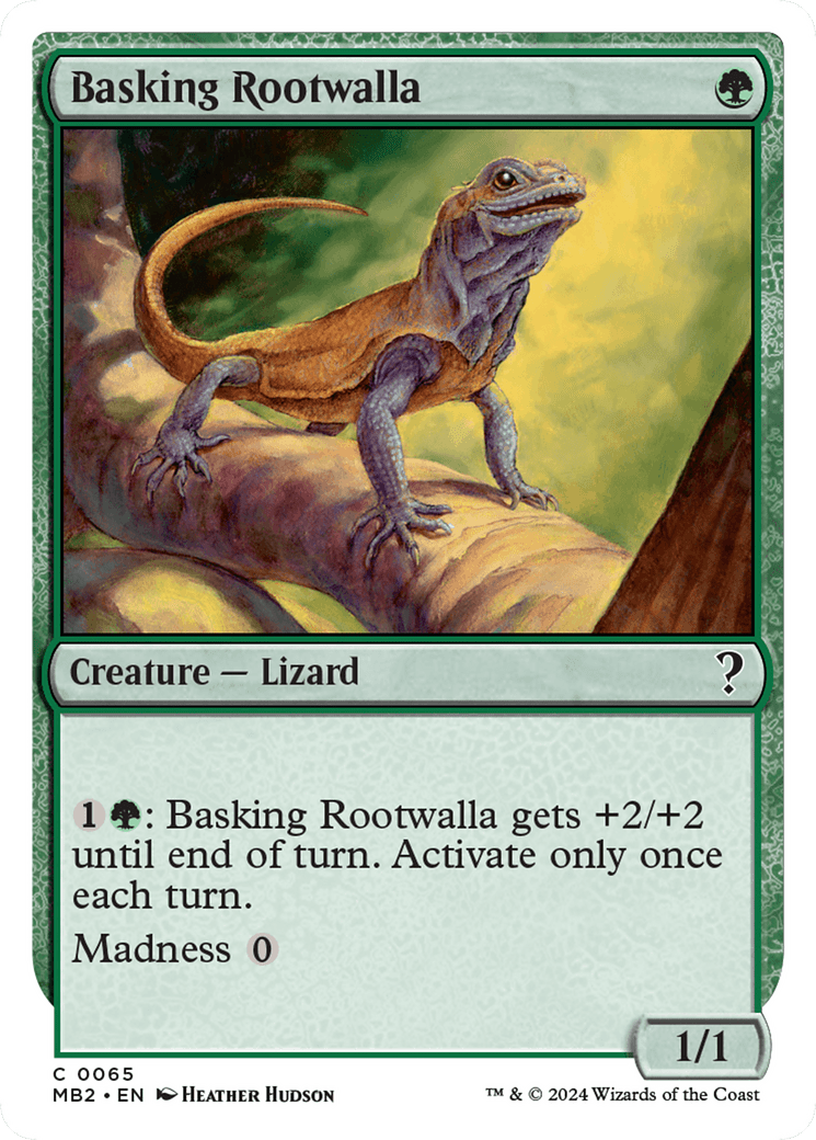 Basking Rootwalla (White Border) [Mystery Booster 2] MTG Single Magic: The Gathering  | Multizone: Comics And Games