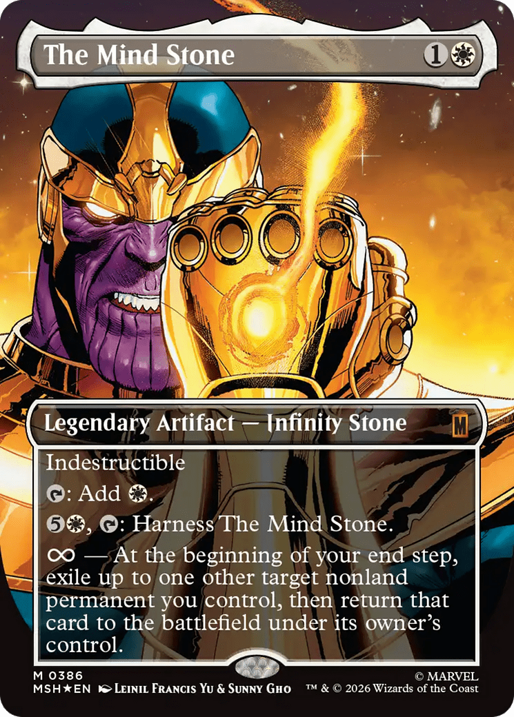 The Mind Stone (Borderless) [Marvel Super Heroes] MTG Single Magic: The Gathering  | Multizone: Comics And Games