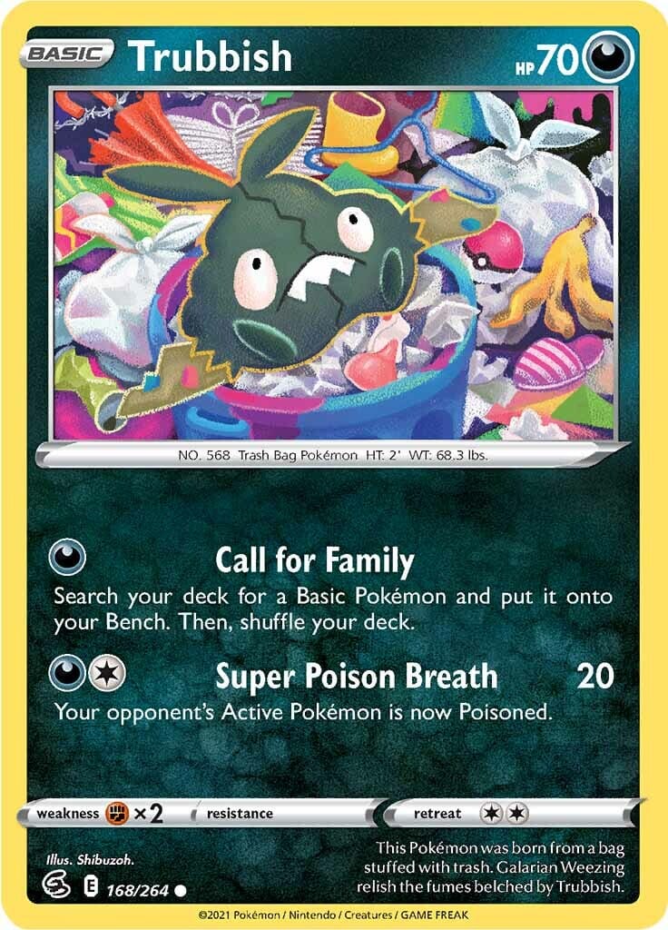 Trubbish (168/264) [Sword & Shield: Fusion Strike] Pokemon Single Pokémon  | Multizone: Comics And Games