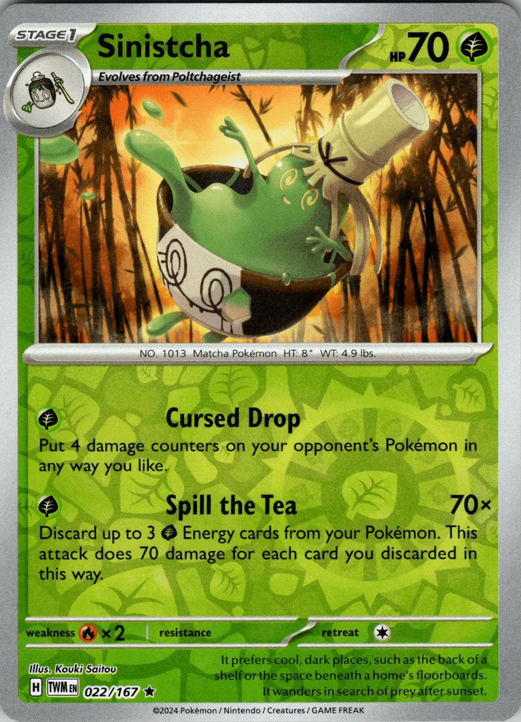 Sinistcha (022/167) [Scarlet & Violet: Twilight Masquerade] Pokemon Single Pokémon  | Multizone: Comics And Games