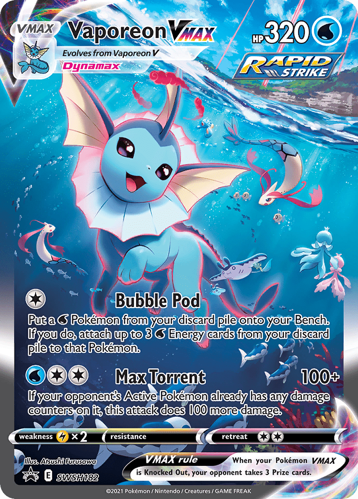 Vaporeon VMAX (SWSH182) (Jumbo Card) [Sword & Shield: Black Star Promos] Pokemon Single Pokémon  | Multizone: Comics And Games