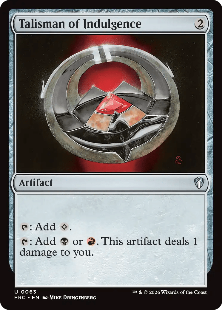 Talisman of Indulgence [Reality Fracture Commander] MTG Single Magic: The Gathering  | Multizone: Comics And Games