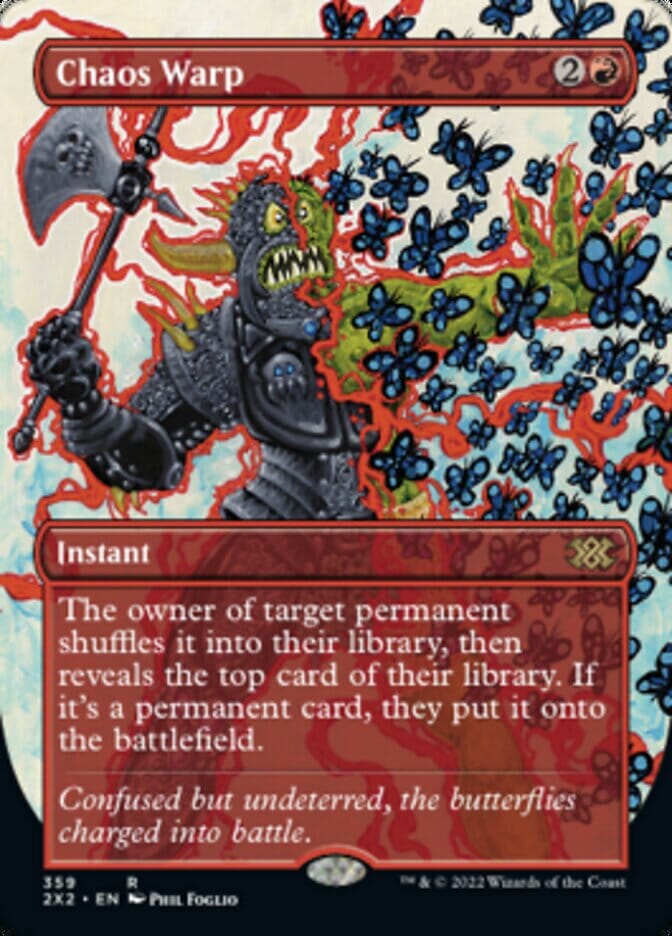 Chaos Warp (Borderless Alternate Art) [Double Masters 2022] MTG Single Magic: The Gathering  | Multizone: Comics And Games