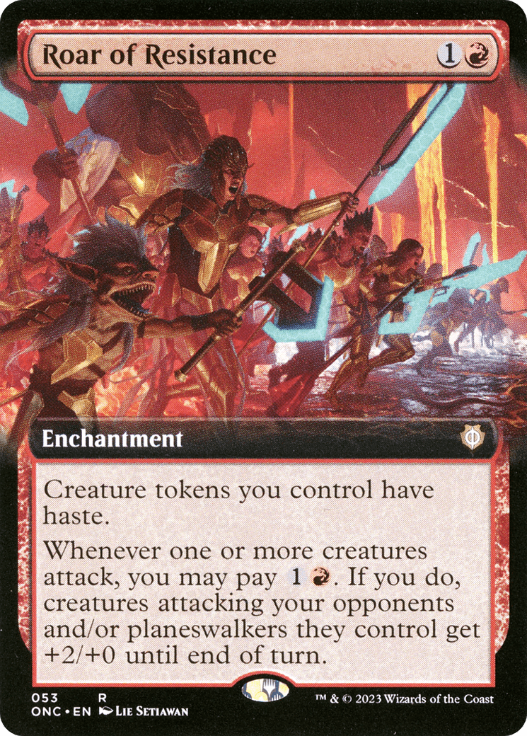 Roar of Resistance (Extended Art) [Phyrexia: All Will Be One Commander] MTG Single Magic: The Gathering  | Multizone: Comics And Games