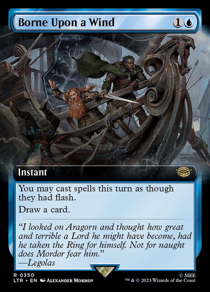 Borne Upon a Wind (Extended Art) [The Lord of the Rings: Tales of Middle-Earth] MTG Single Magic: The Gathering  | Multizone: Comics And Games