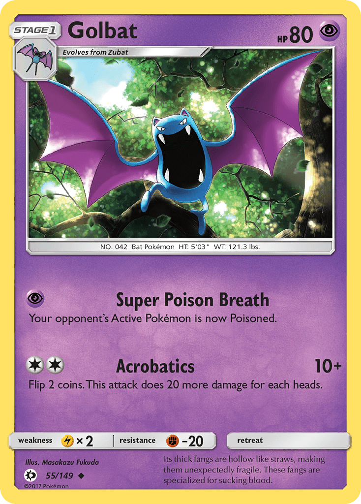 Golbat (55/149) [Sun & Moon: Base Set] Pokemon Single Pokémon  | Multizone: Comics And Games
