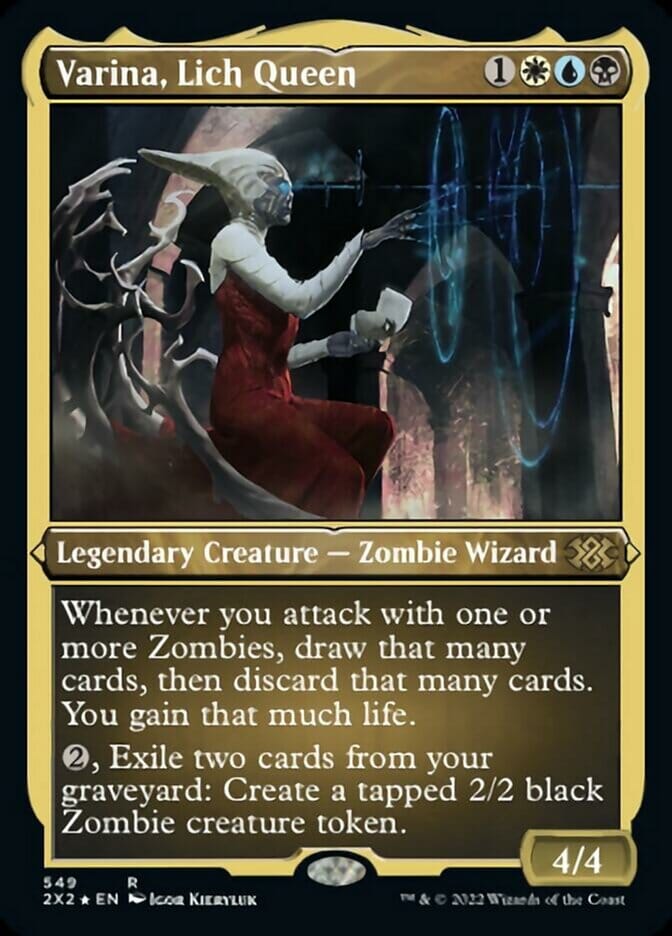 Varina, Lich Queen (Foil Etched) [Double Masters 2022] MTG Single Magic: The Gathering  | Multizone: Comics And Games