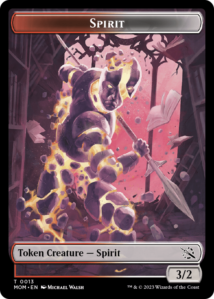Warrior // Spirit (13) Double-Sided Token [March of the Machine Tokens] MTG Single Magic: The Gathering  | Multizone: Comics And Games