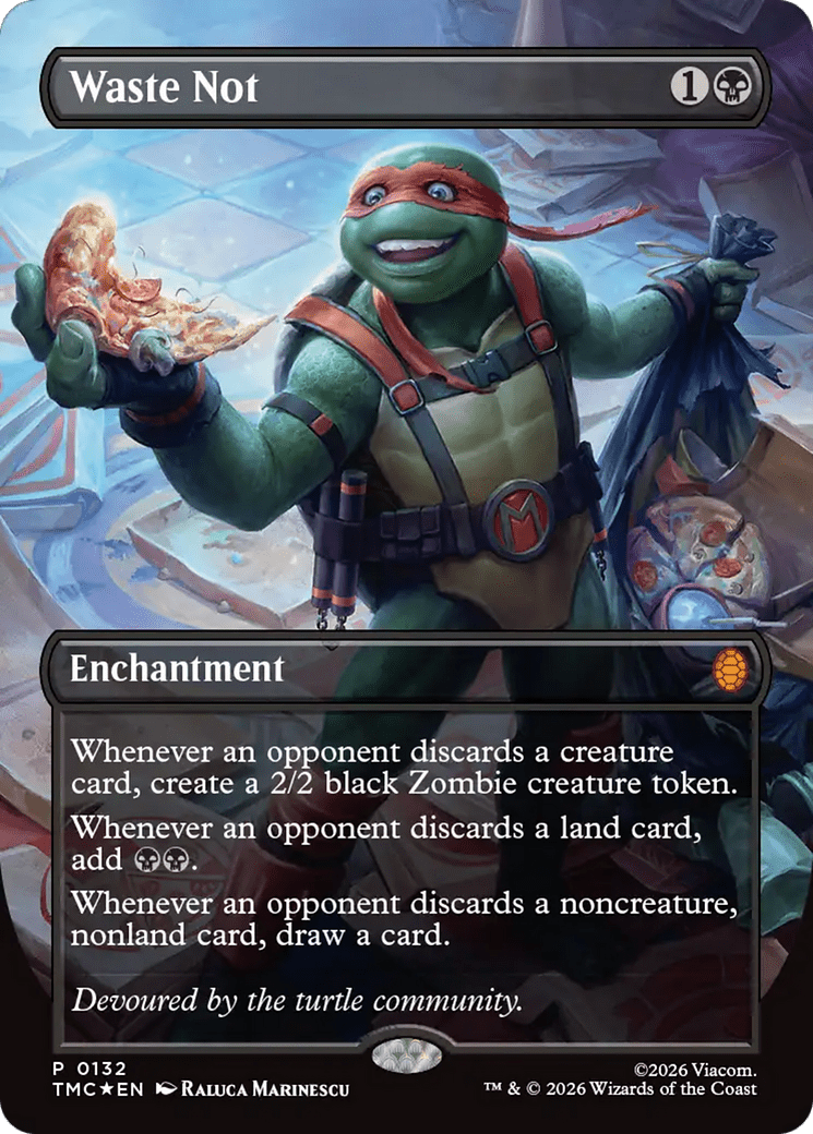 Waste Not (Borderless) [Teenage Mutant Ninja Turtles Promos] MTG Single Magic: The Gathering  | Multizone: Comics And Games
