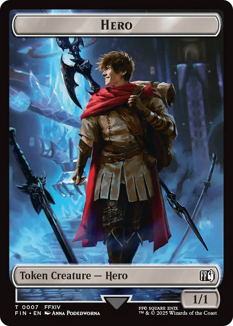 Hero (0007) // Wizard (0015) Double-Sided Token [FINAL FANTASY Tokens] MTG Single Magic: The Gathering  | Multizone: Comics And Games