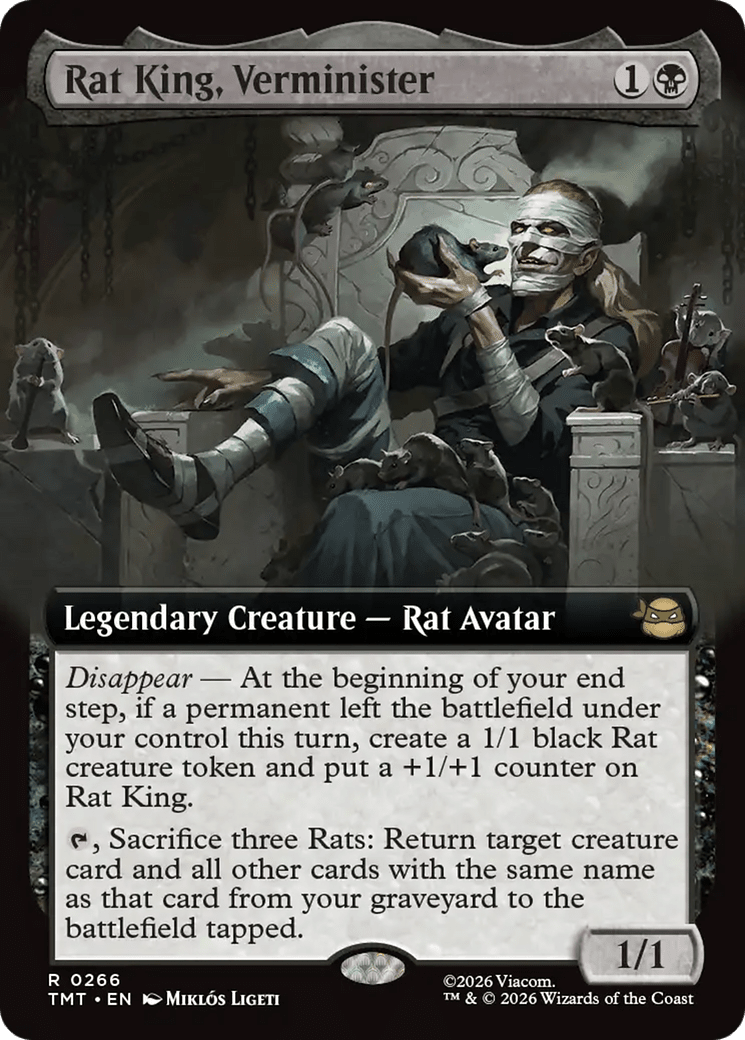 Rat King, Verminister (Extended Art) [Teenage Mutant Ninja Turtles] MTG Single Magic: The Gathering  | Multizone: Comics And Games