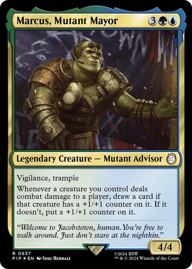 Marcus, Mutant Mayor (Surge Foil) [Fallout] MTG Single Magic: The Gathering  | Multizone: Comics And Games