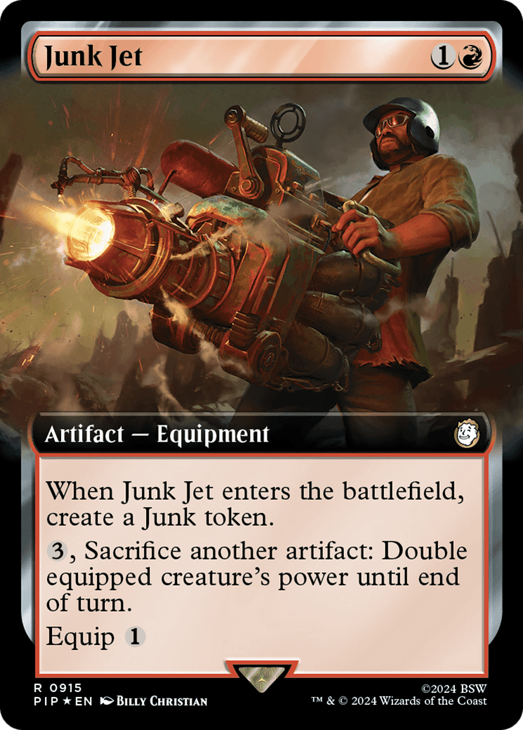 Junk Jet (Extended Art) (Surge Foil) [Fallout] MTG Single Magic: The Gathering  | Multizone: Comics And Games