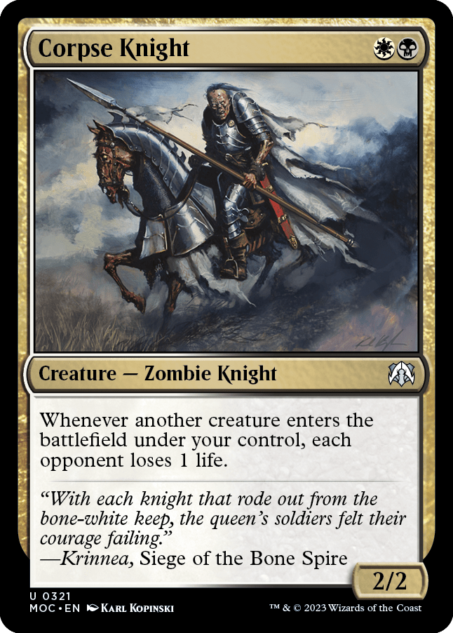 Corpse Knight [March of the Machine Commander] MTG Single Magic: The Gathering  | Multizone: Comics And Games