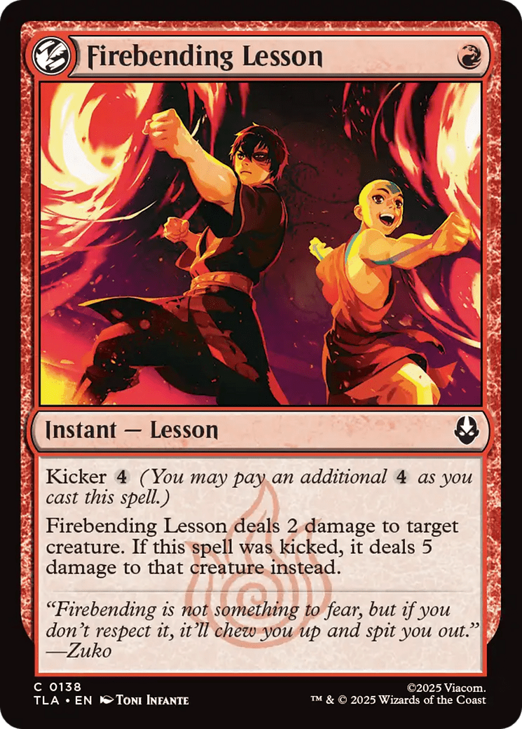 Firebending Lesson [Avatar: The Last Airbender] MTG Single Magic: The Gathering  | Multizone: Comics And Games