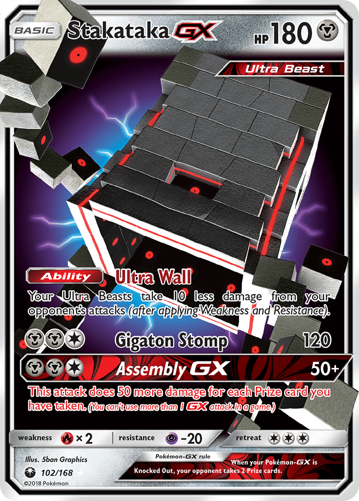 Stakataka GX (102/168) [Sun & Moon: Celestial Storm] Pokemon Single Pokémon  | Multizone: Comics And Games