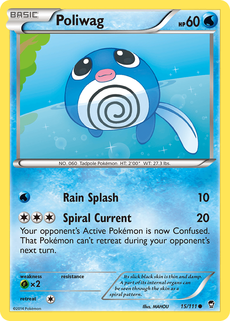 Poliwag (15/111) [XY: Furious Fists] Pokemon Single Pokémon  | Multizone: Comics And Games