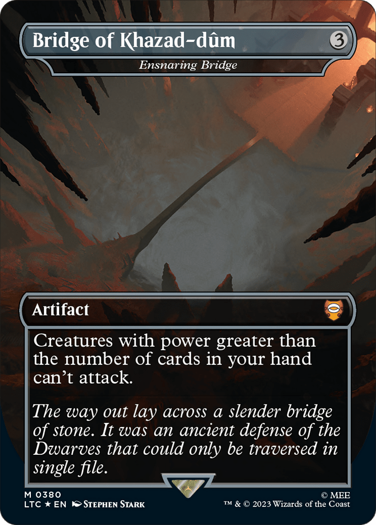 Bridge of Khazad-dum - Ensnaring Bridge (Surge Foil Realms and Relics) [The Lord of the Rings: Tales of Middle-Earth Commander] MTG Single Magic: The Gathering  | Multizone: Comics And Games