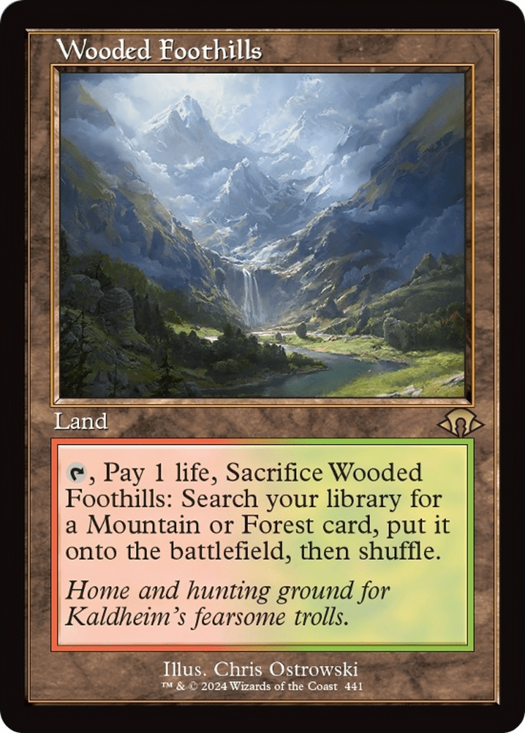 Wooded Foothills (Retro) [Modern Horizons 3] MTG Single Magic: The Gathering  | Multizone: Comics And Games