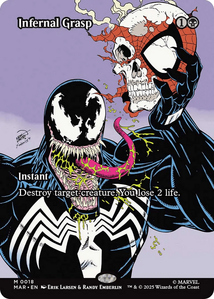 Infernal Grasp (Borderless) [Marvel Universe: Eternal-Legal] MTG Single Magic: The Gathering  | Multizone: Comics And Games