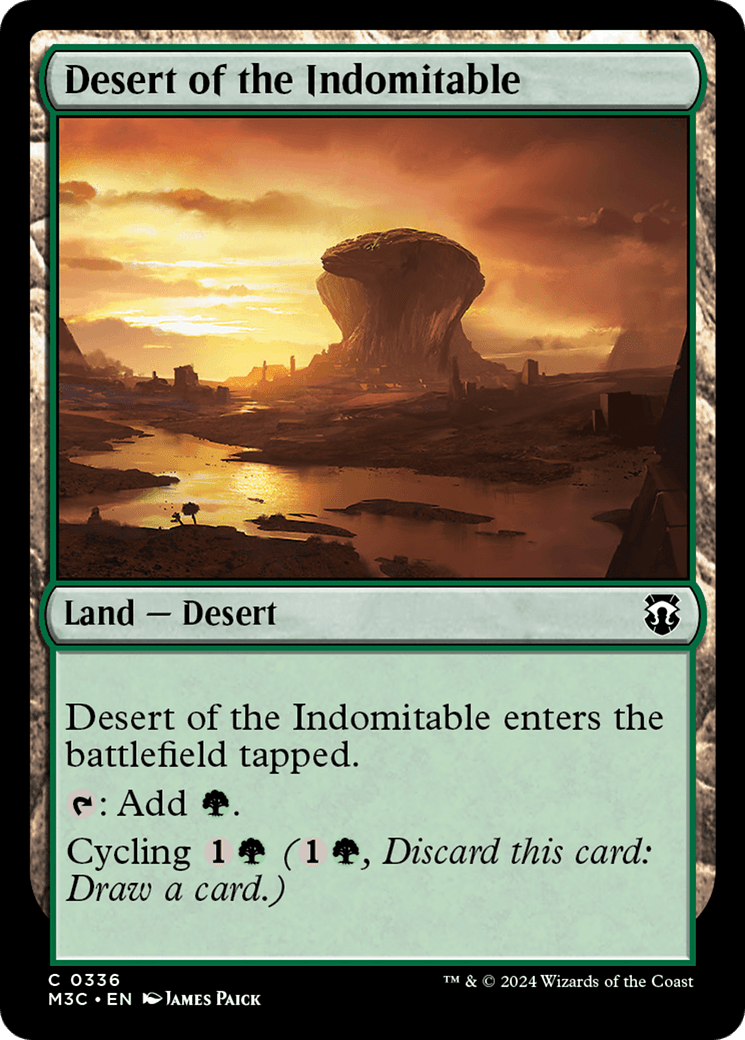 Desert of the Indomitable (Ripple Foil) [Modern Horizons 3 Commander] MTG Single Magic: The Gathering  | Multizone: Comics And Games