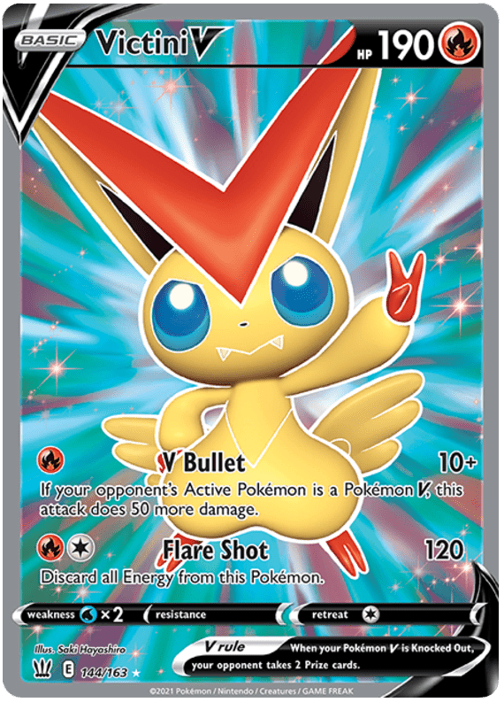 Victini V (144/163) [Sword & Shield: Battle Styles] Pokemon Single Pokémon  | Multizone: Comics And Games