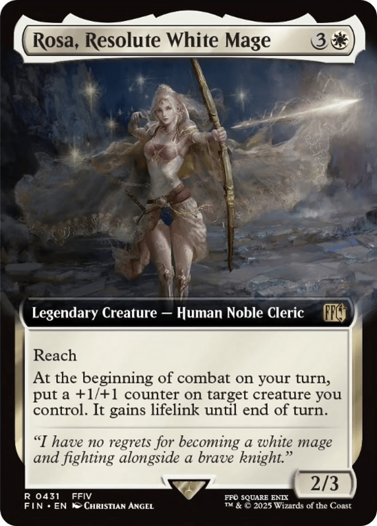 Rosa, Resolute White Mage (Extended Art) [FINAL FANTASY] MTG Single Magic: The Gathering  | Multizone: Comics And Games