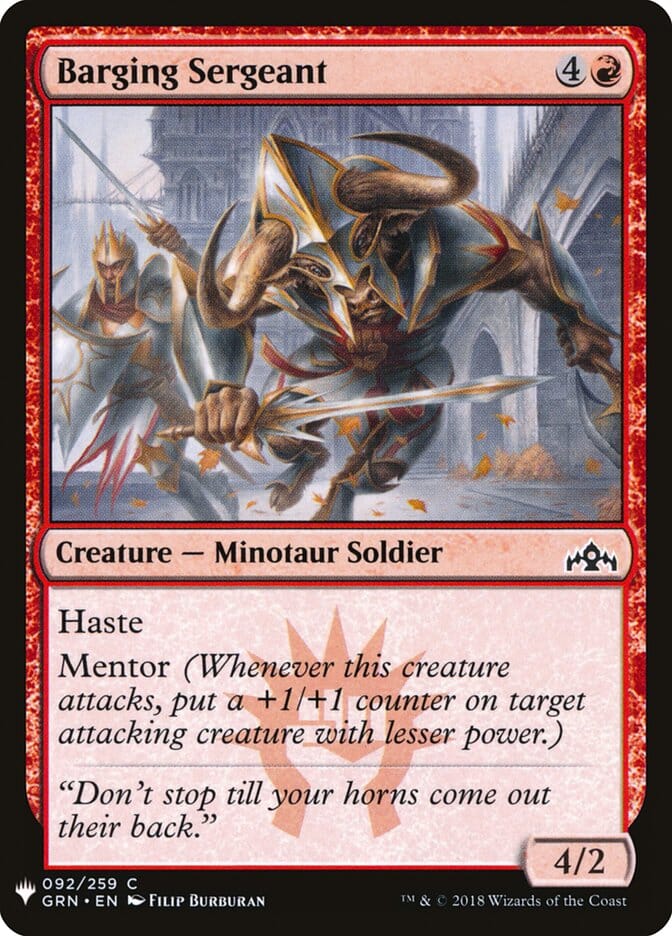 Barging Sergeant [Mystery Booster] MTG Single Magic: The Gathering  | Multizone: Comics And Games
